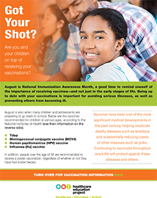 August Immunization Month Flyer (ENG)