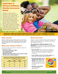 Childhood Obesity Awareness Month Flyer