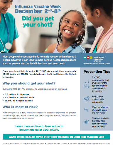 December Influenza Vaccine Week Flyer
