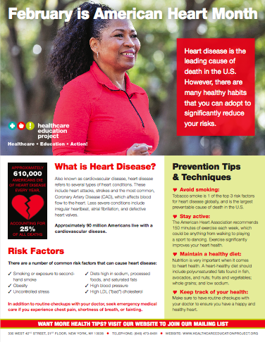 February American Heart Month Flyer